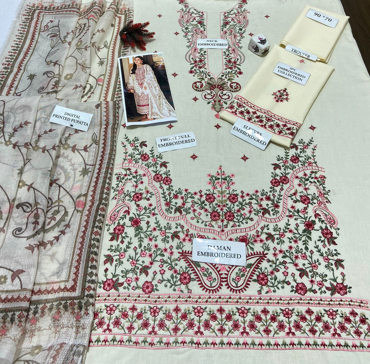 ASIM JOFA BY CA'3 PCS UNSTITCHED