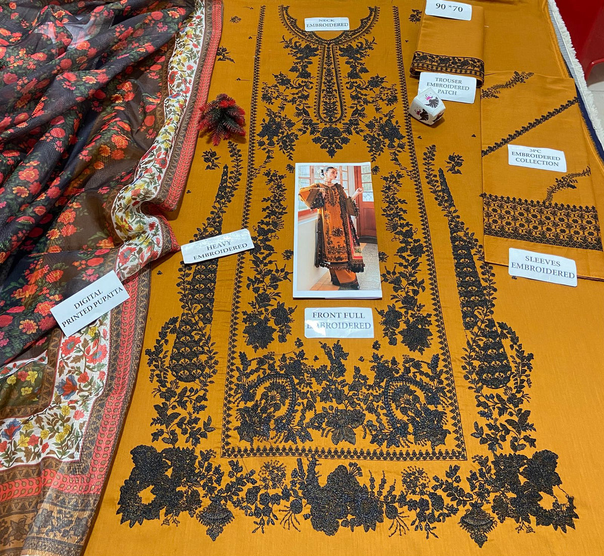 HUSSAIN REHAR BY CA'3 PCS UNSTITCHED