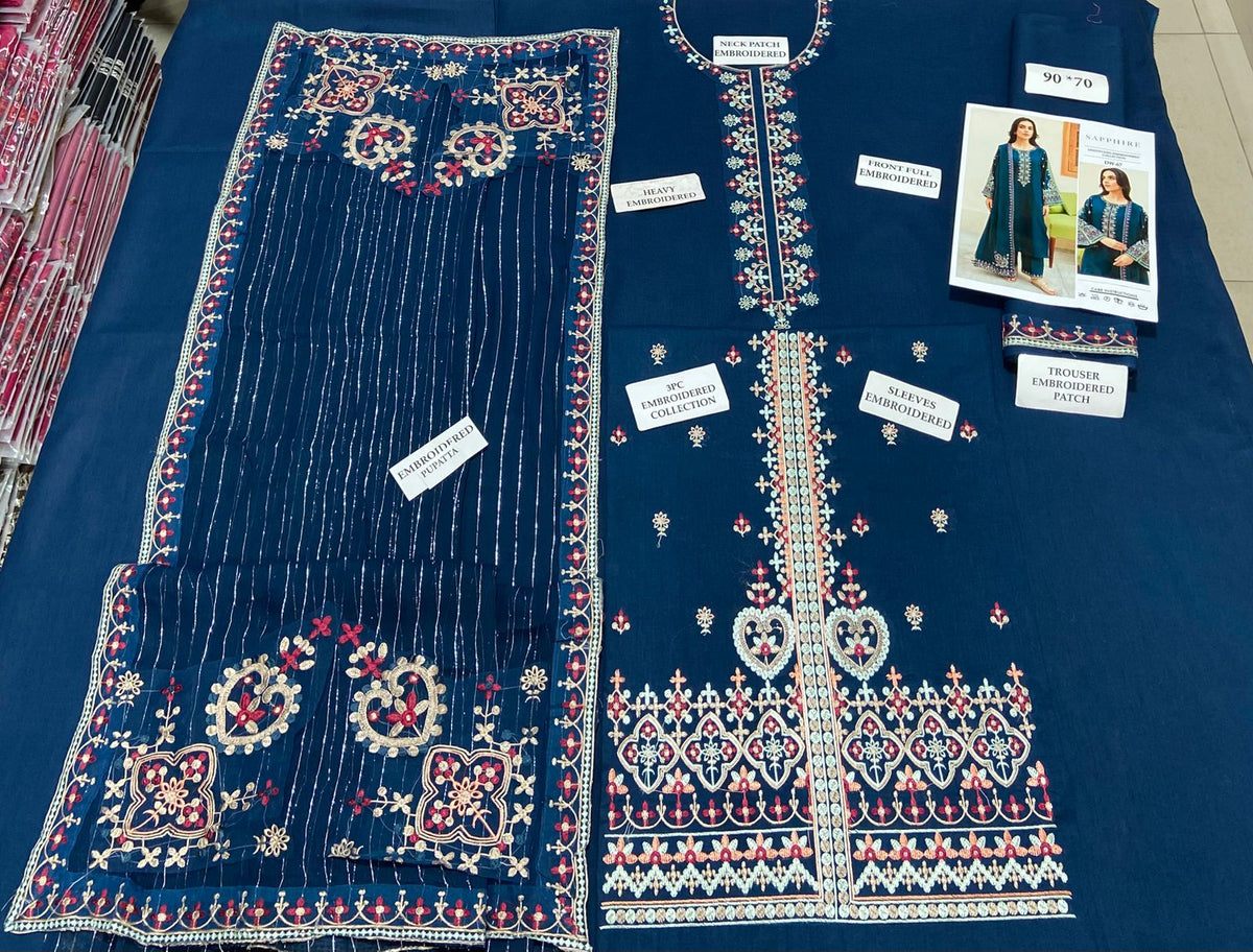 SAPPHIRE BY CA'3 PCS UNSTITCHED