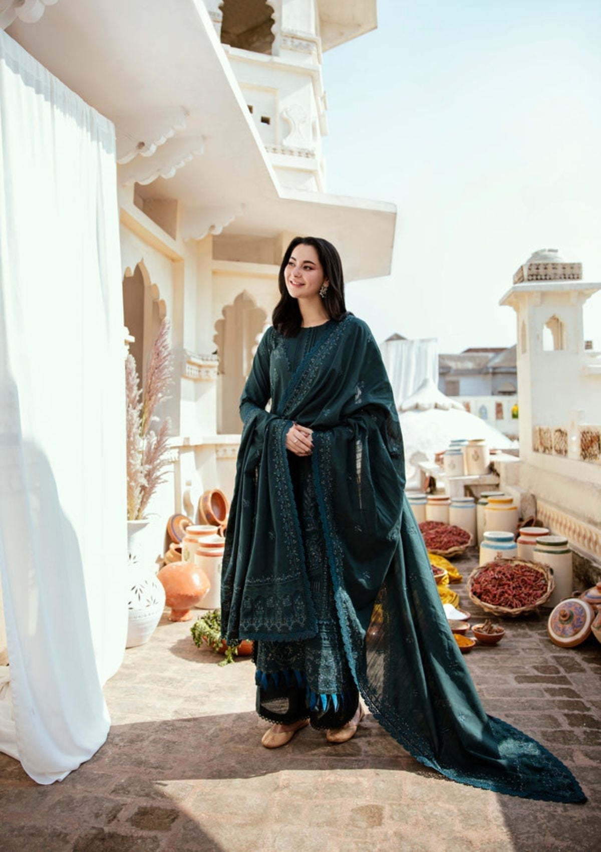 3 Piece - Unstitched Fully Embroidered Dhanak Fabric MB-935