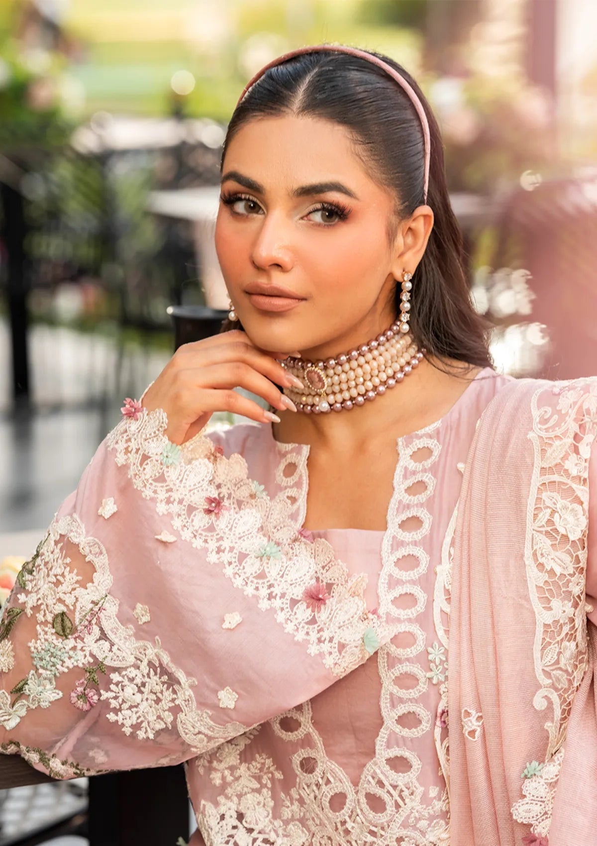 EL 2710-3 Piece - Unstitched Fully Embroidered Lawn Fabric