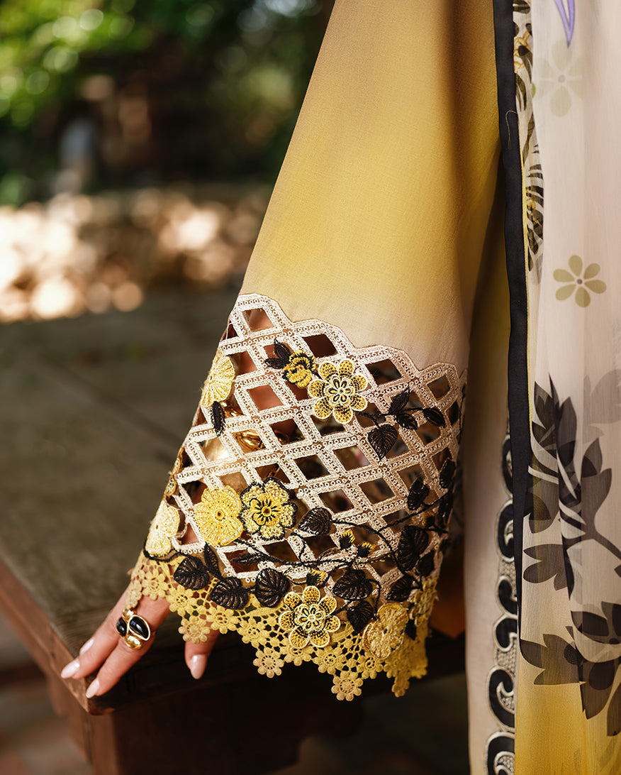 MB 206-3 Piece - Unstitched Digital Printed Lawn Fabric