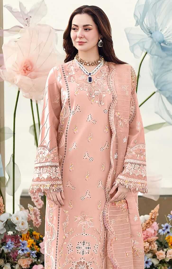 QL 2770-3 Piece - Unstitched Fully Embroidered Lawn Fabric