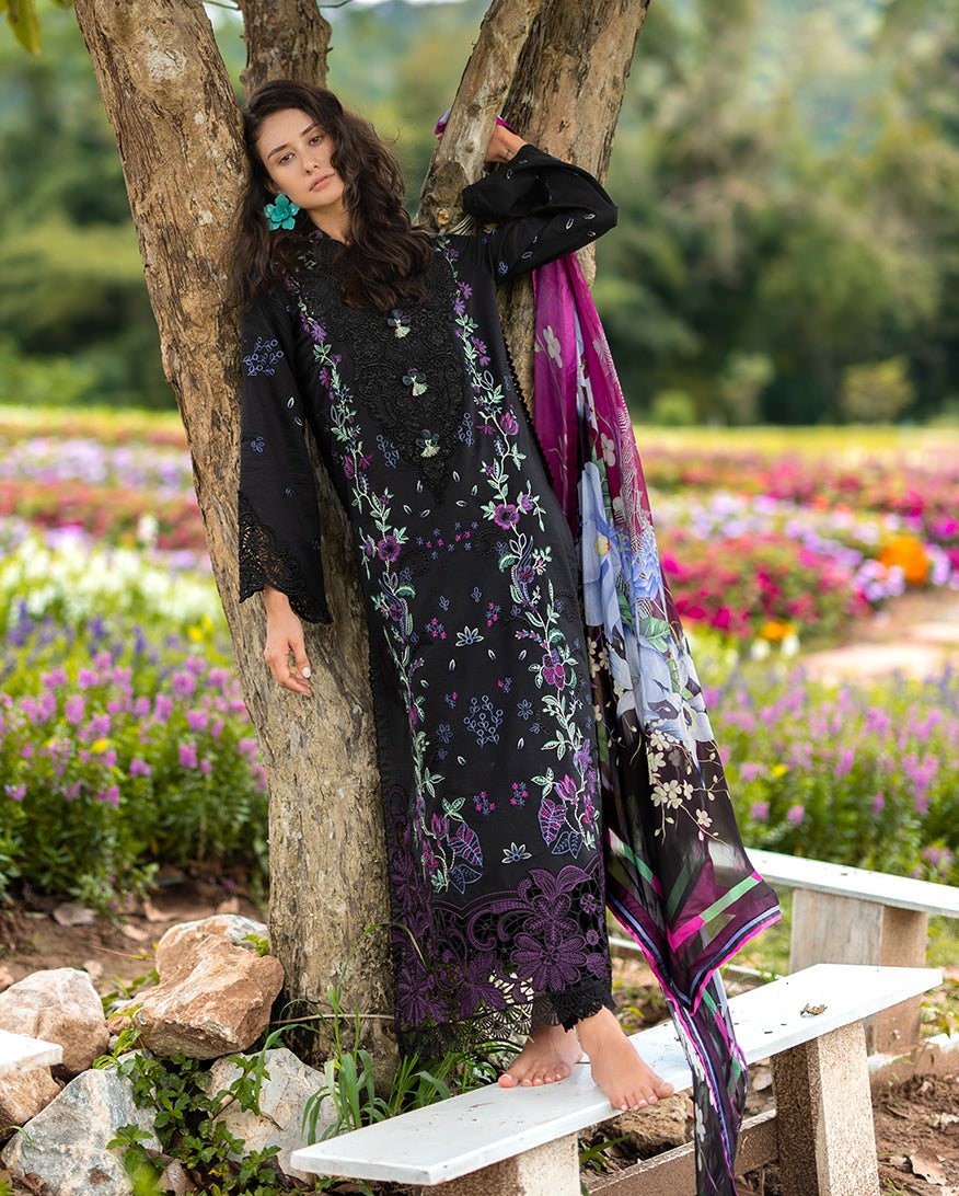 MS-2745-3 Piece - Unstitched Embroidered Lawn Fabric