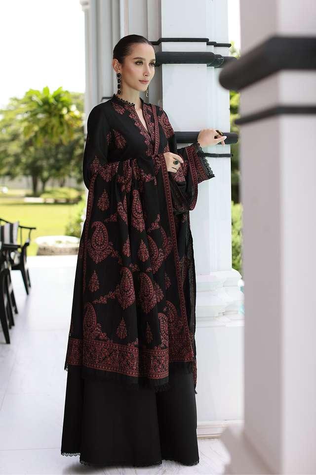 SP 565-3 Piece - Unstitched Fully Embroidered Dhanak Fabric