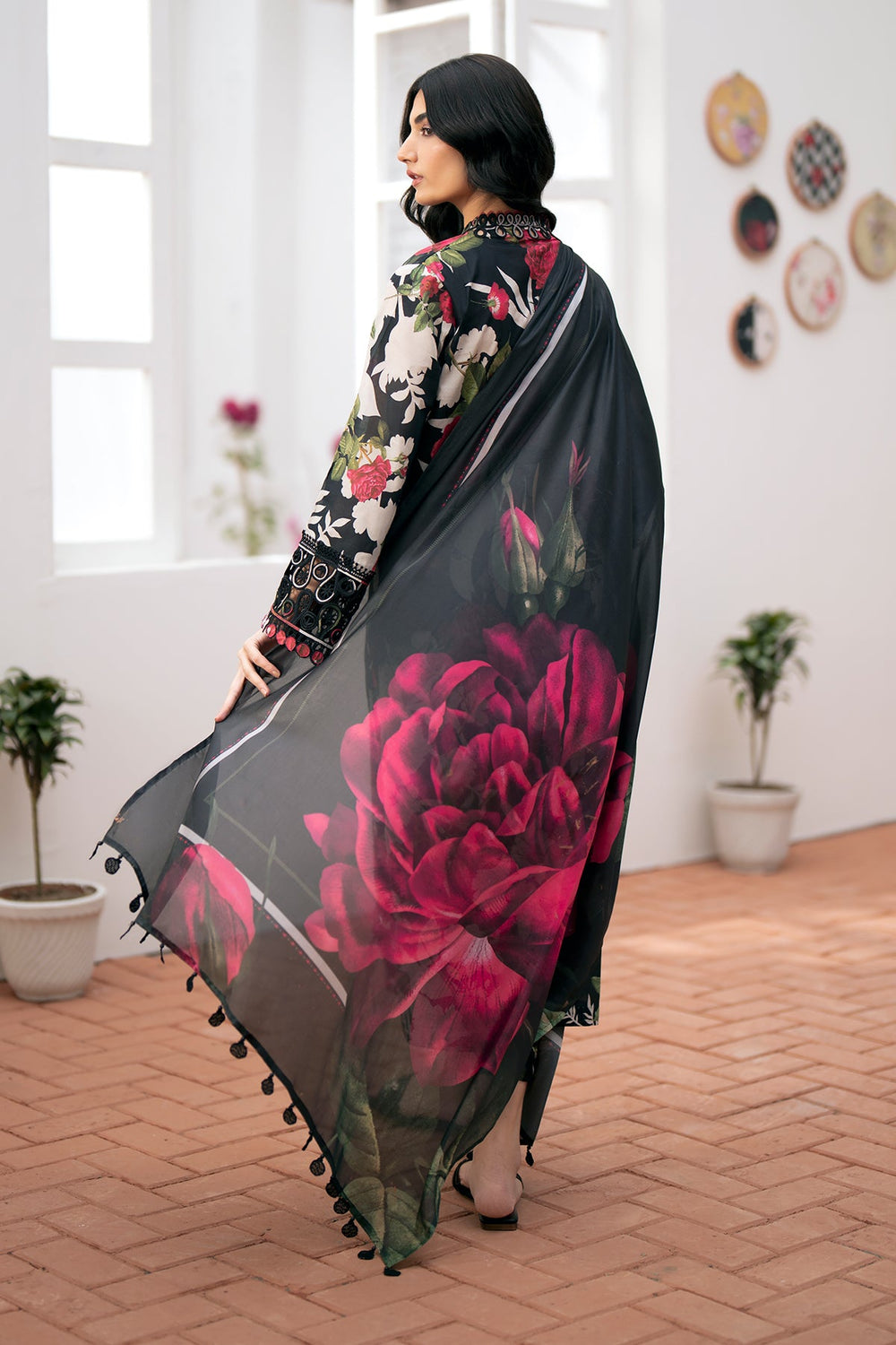 BQ-36-3 Piece - Unstitched Digital Printed Khaddar Fabric