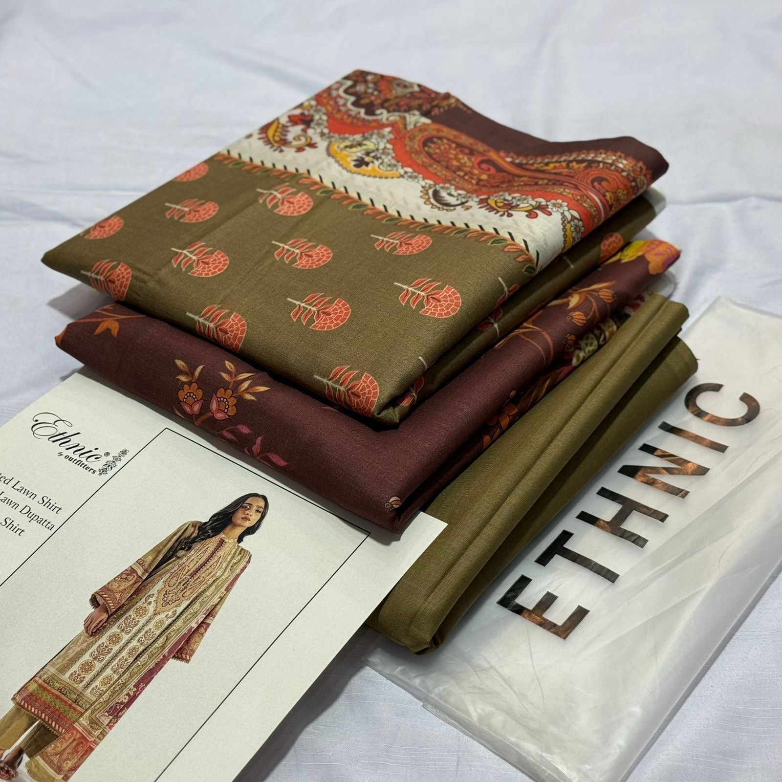 ETHNIC |3| PCS LAWN UNSTITCH