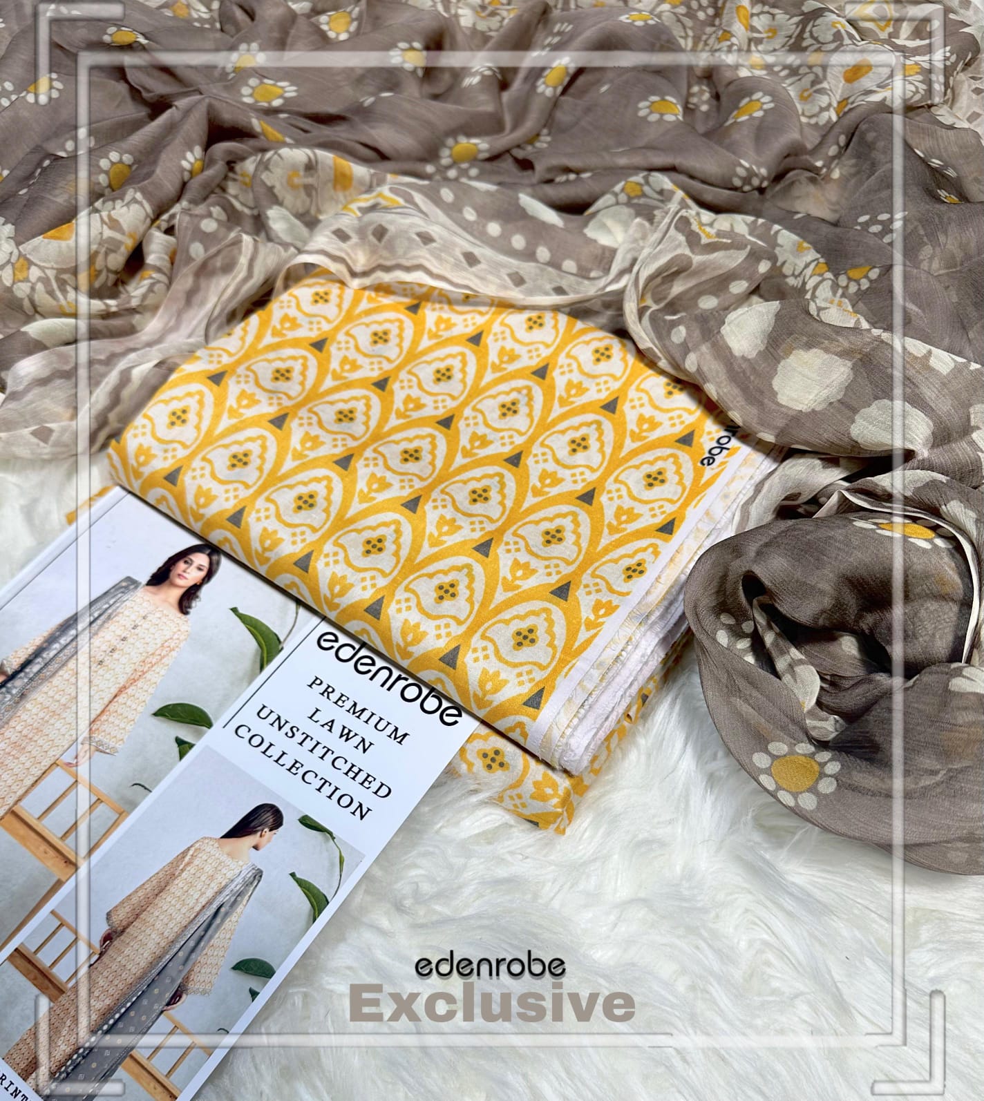 EDENROBE |3| PCS UNSTITCHED
