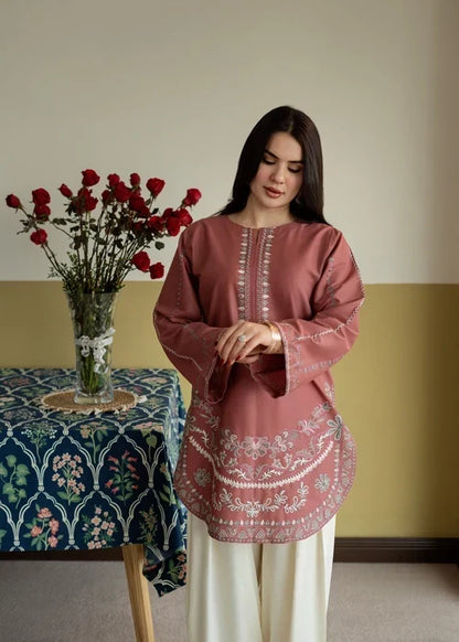 Dhanak Fabric - 2 Piece Unstitched Embroidered Dress