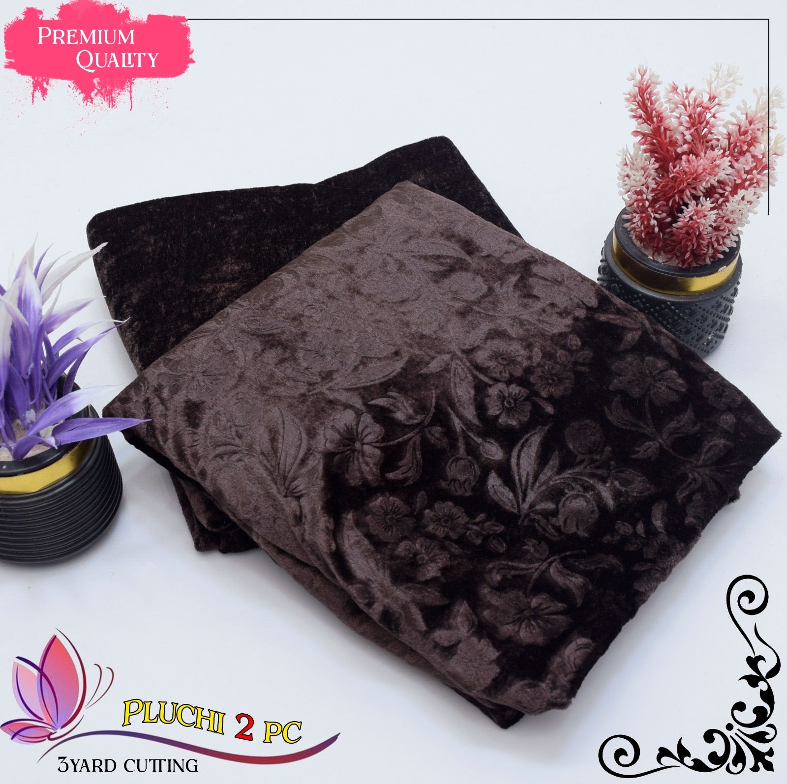 VELVET PLUCHI |2| PCS UNSTITCHED