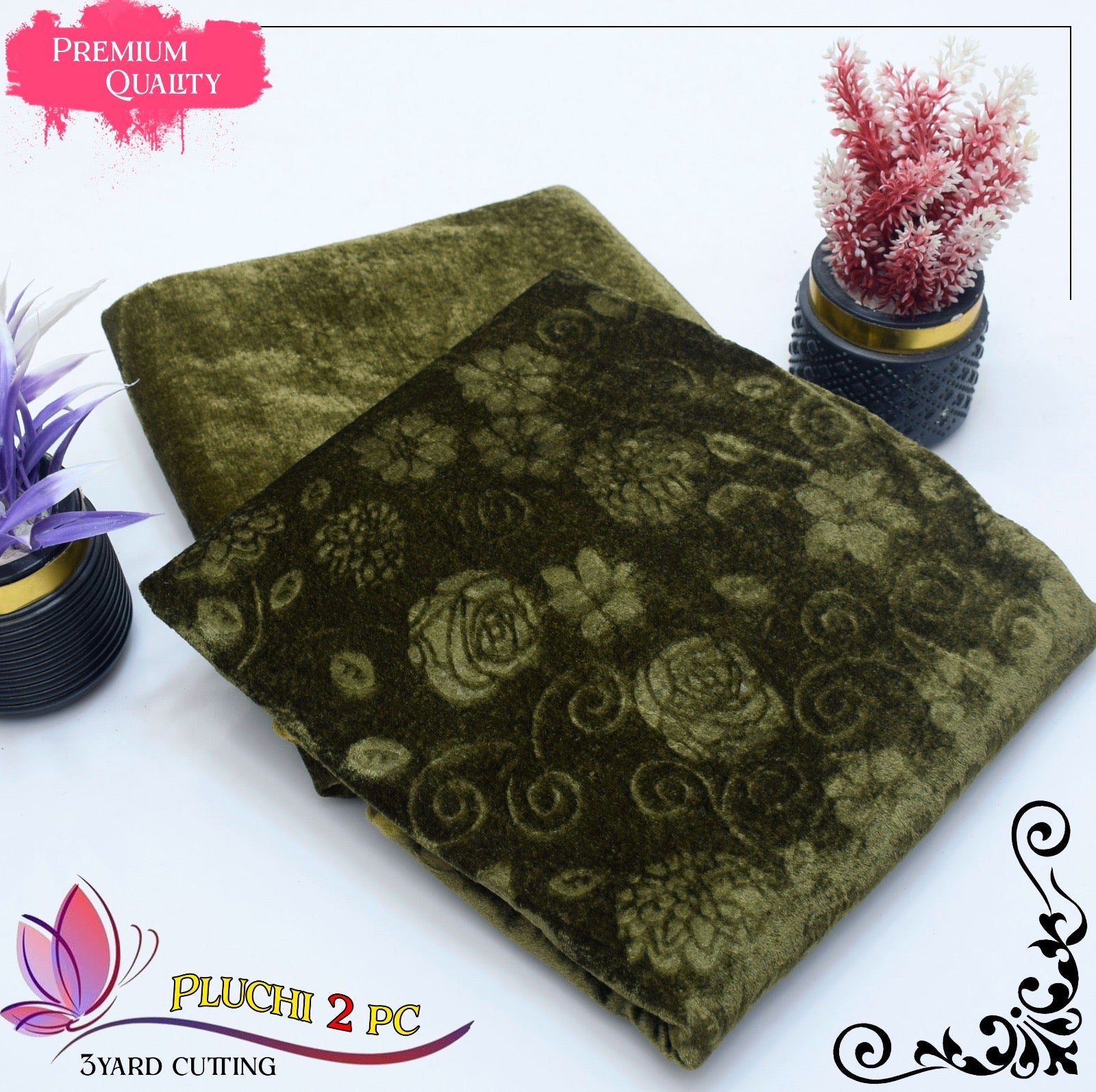 VELVET PLUCHI |2| PCS UNSTITCHED
