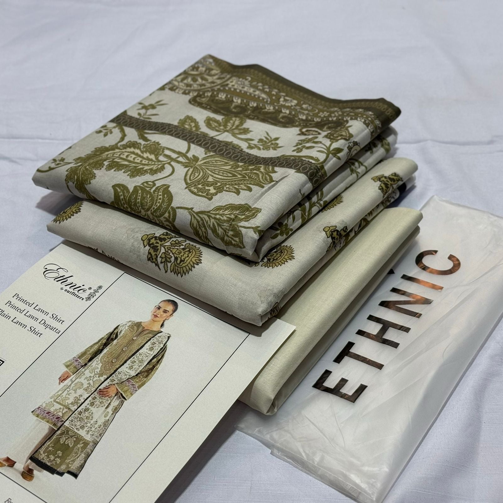 ETHNIC |3| PCS LAWN UNSTITCH
