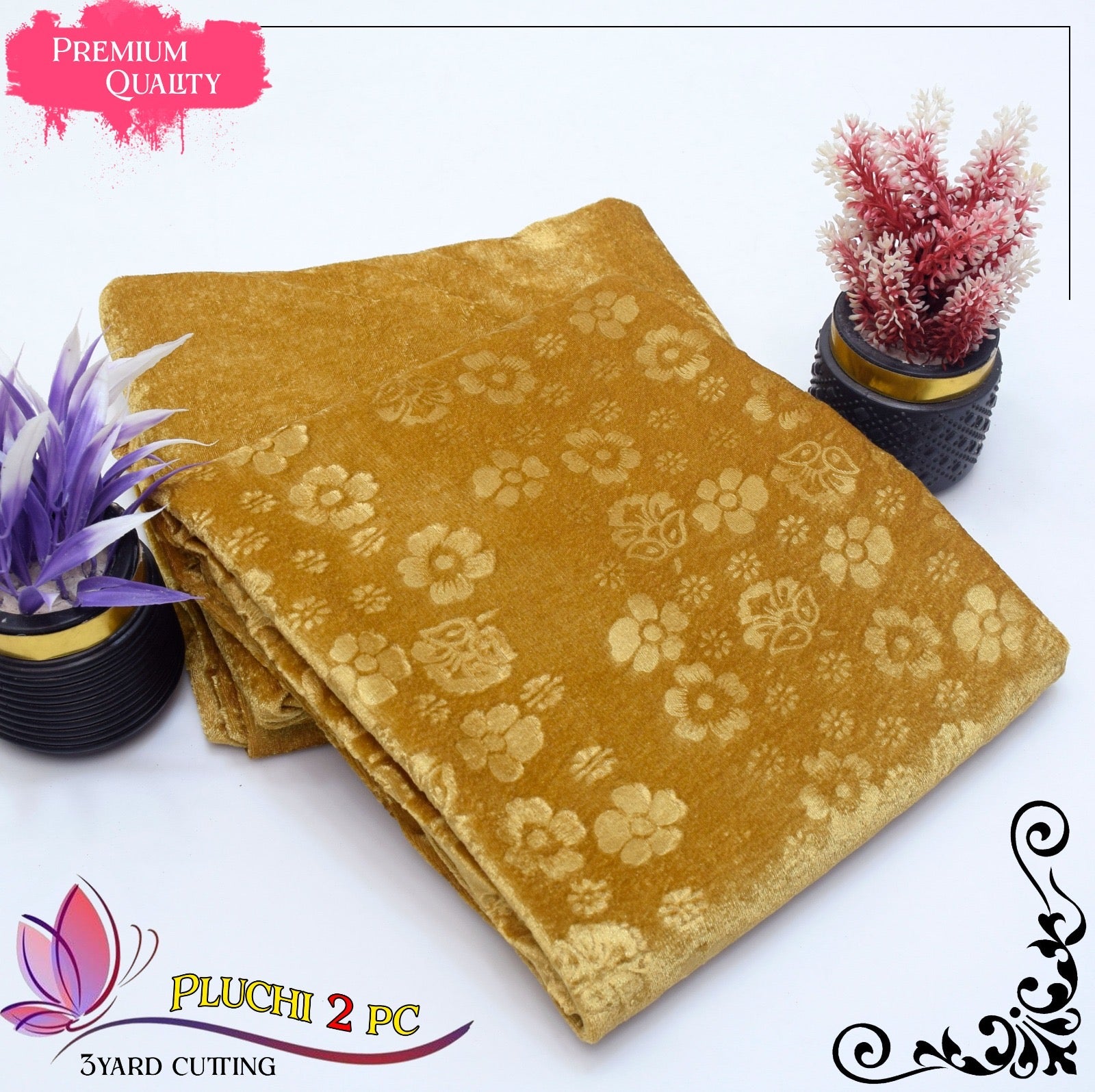 VELVET PLUCHI |2| PCS UNSTITCHED