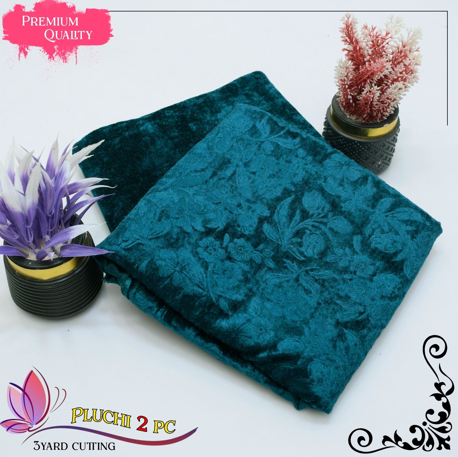 VELVET PLUCHI |2| PCS UNSTITCHED