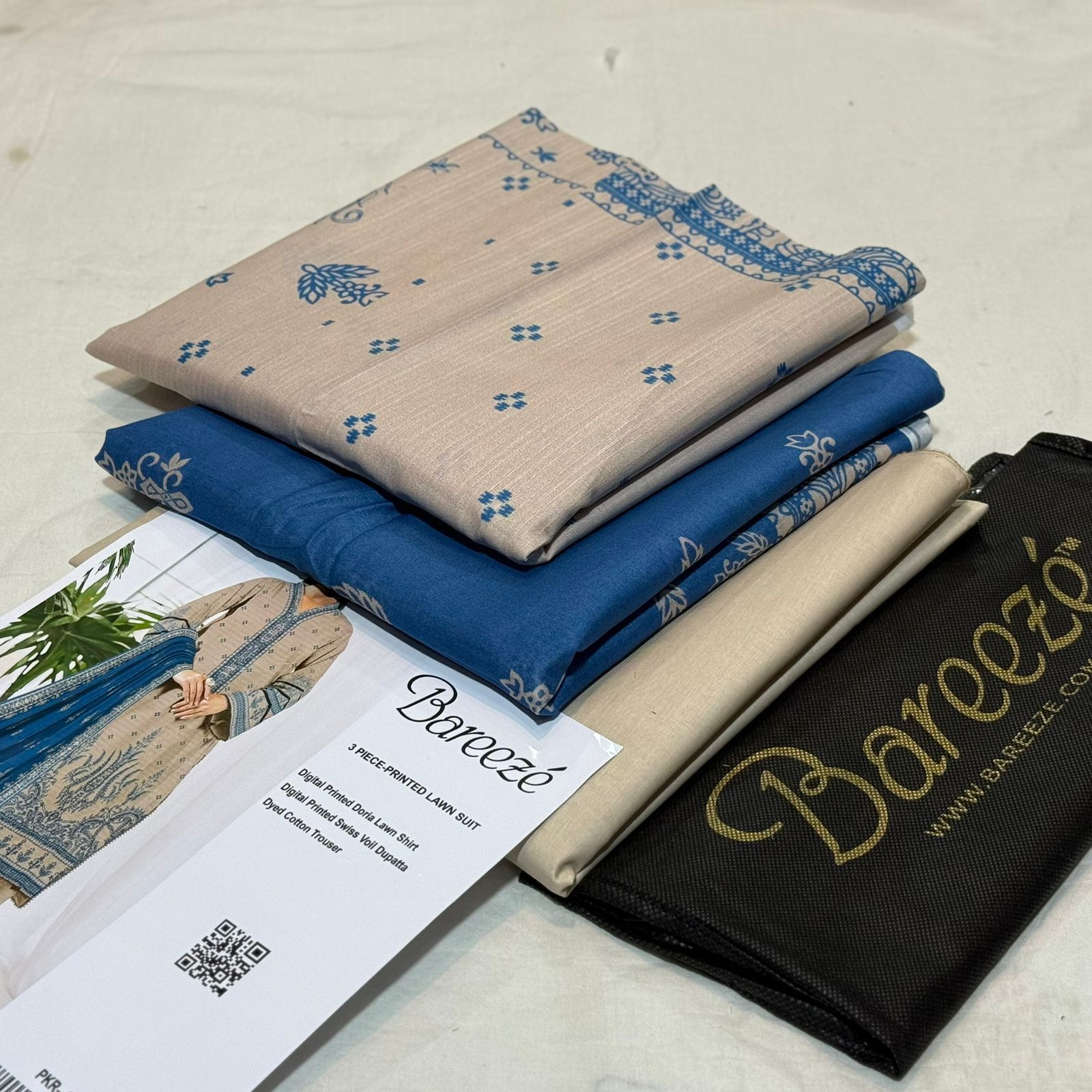 BAREEZE |3| PCS LAWN UNSTITCH