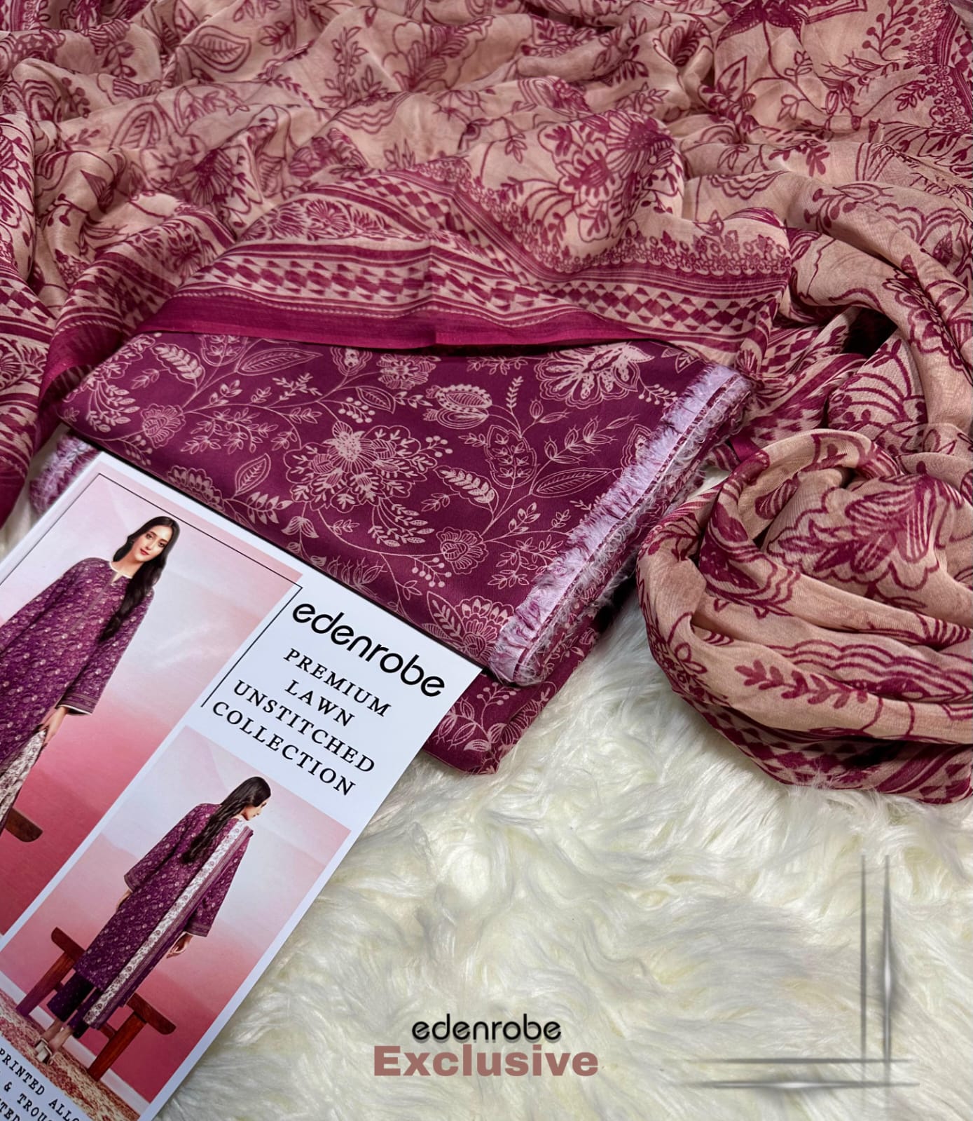 EDENROBE |3| PCS UNSTITCHED