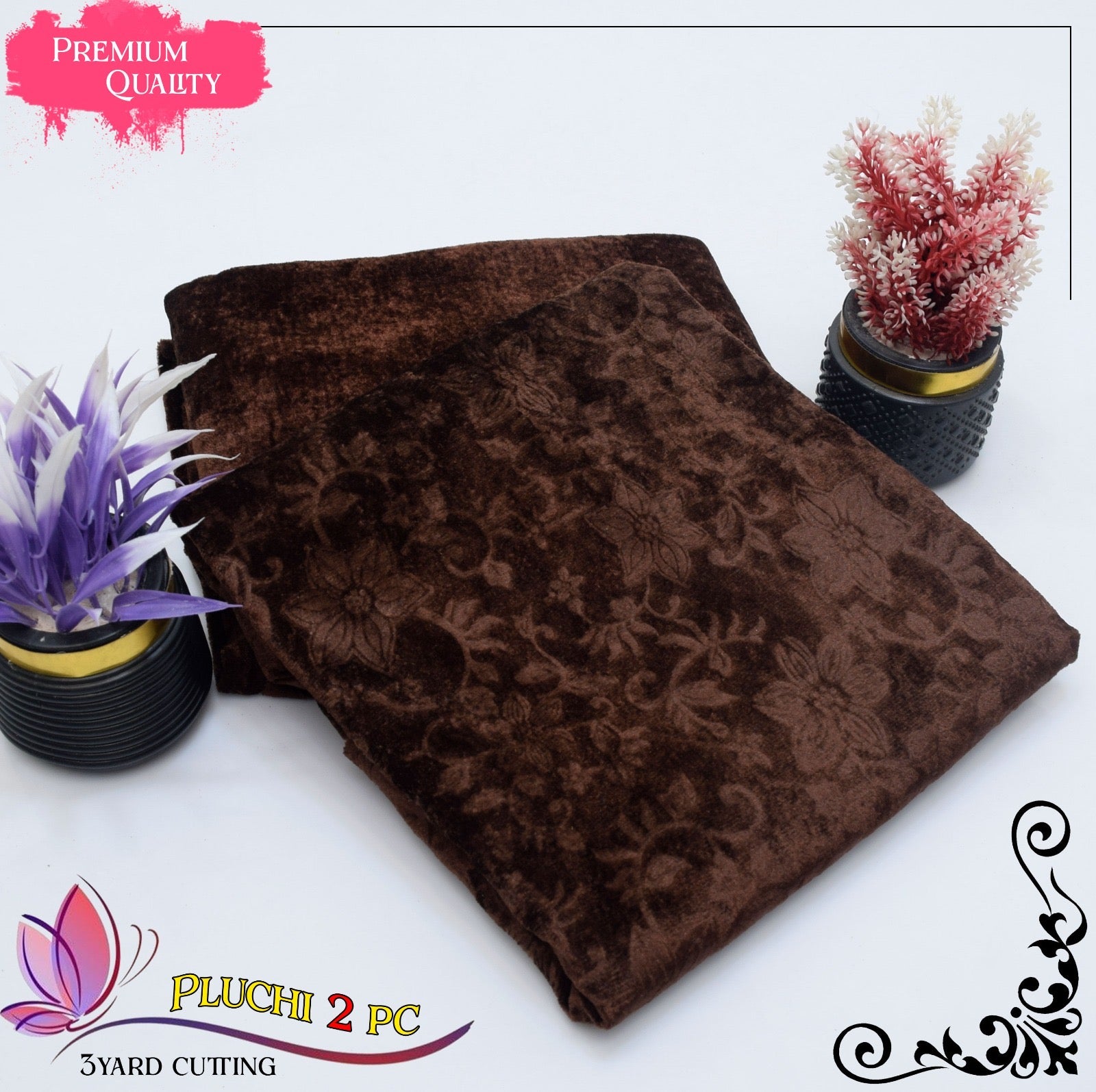 VELVET PLUCHI |2| PCS UNSTITCHED