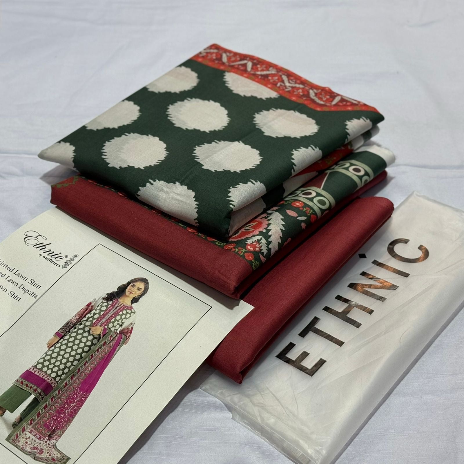 ETHNIC |3| PCS LAWN UNSTITCH