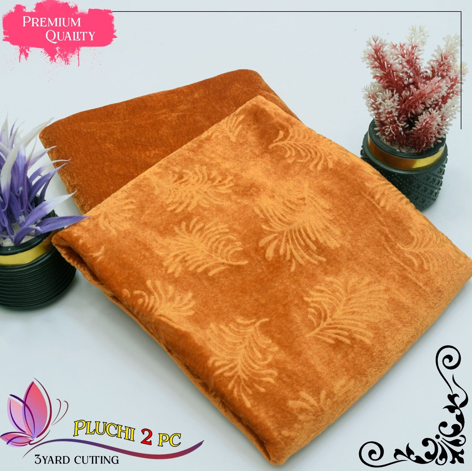 VELVET PLUCHI |2| PCS UNSTITCHED