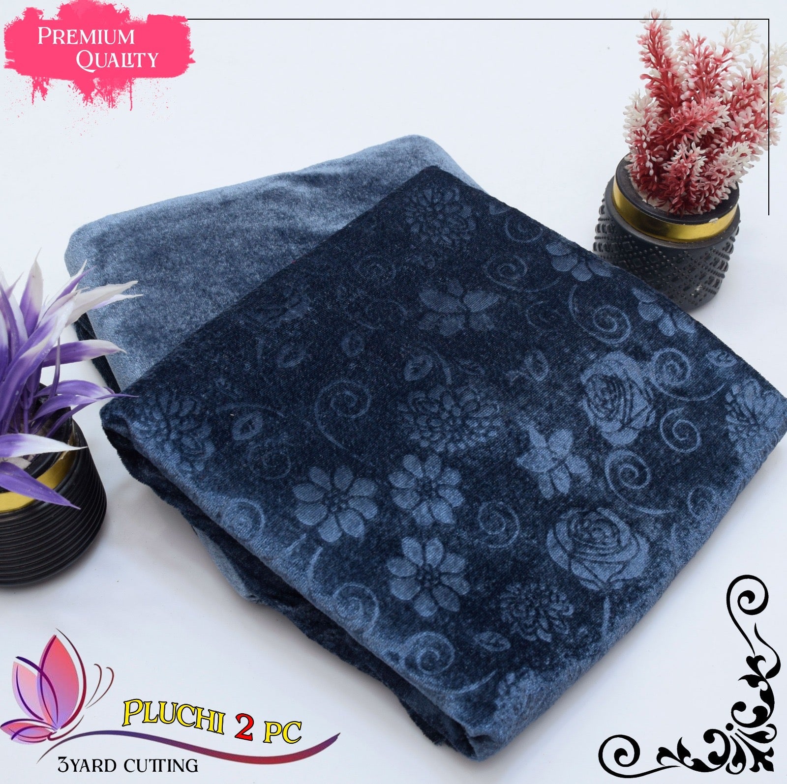 VELVET PLUCHI |2| PCS UNSTITCHED