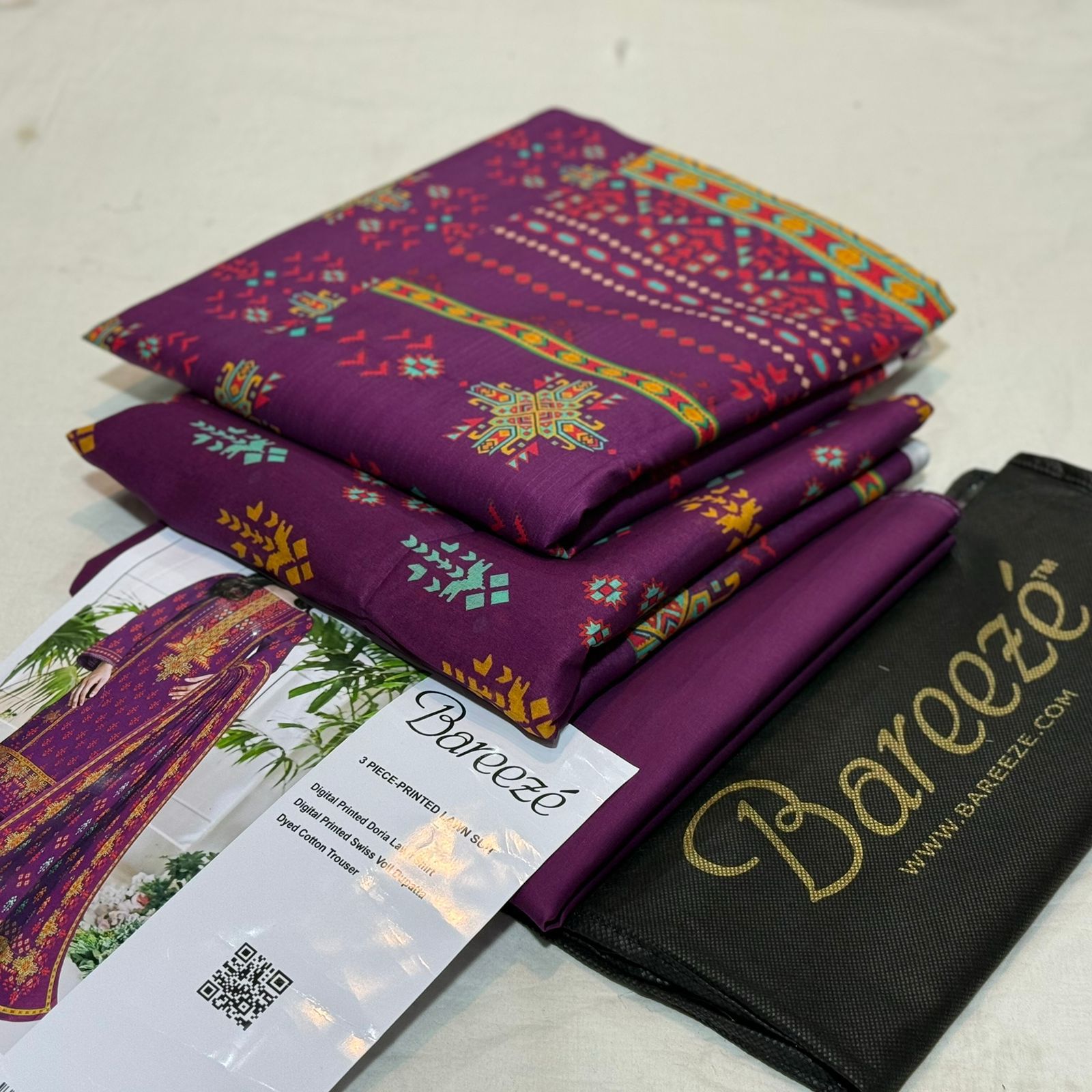 BAREEZE |3| PCS LAWN UNSTITCH