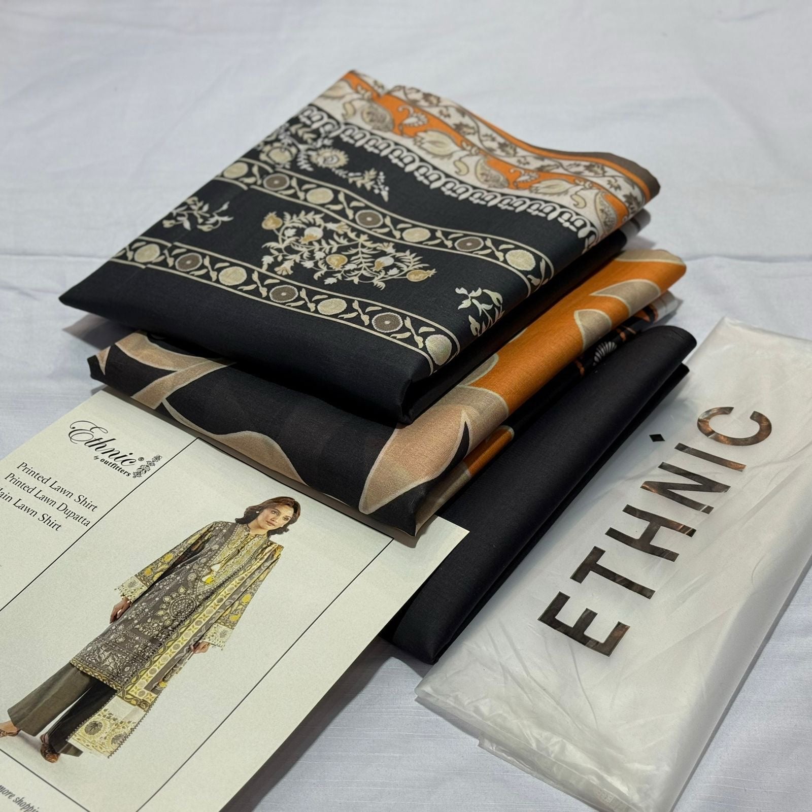 ETHNIC |3| PCS LAWN UNSTITCH