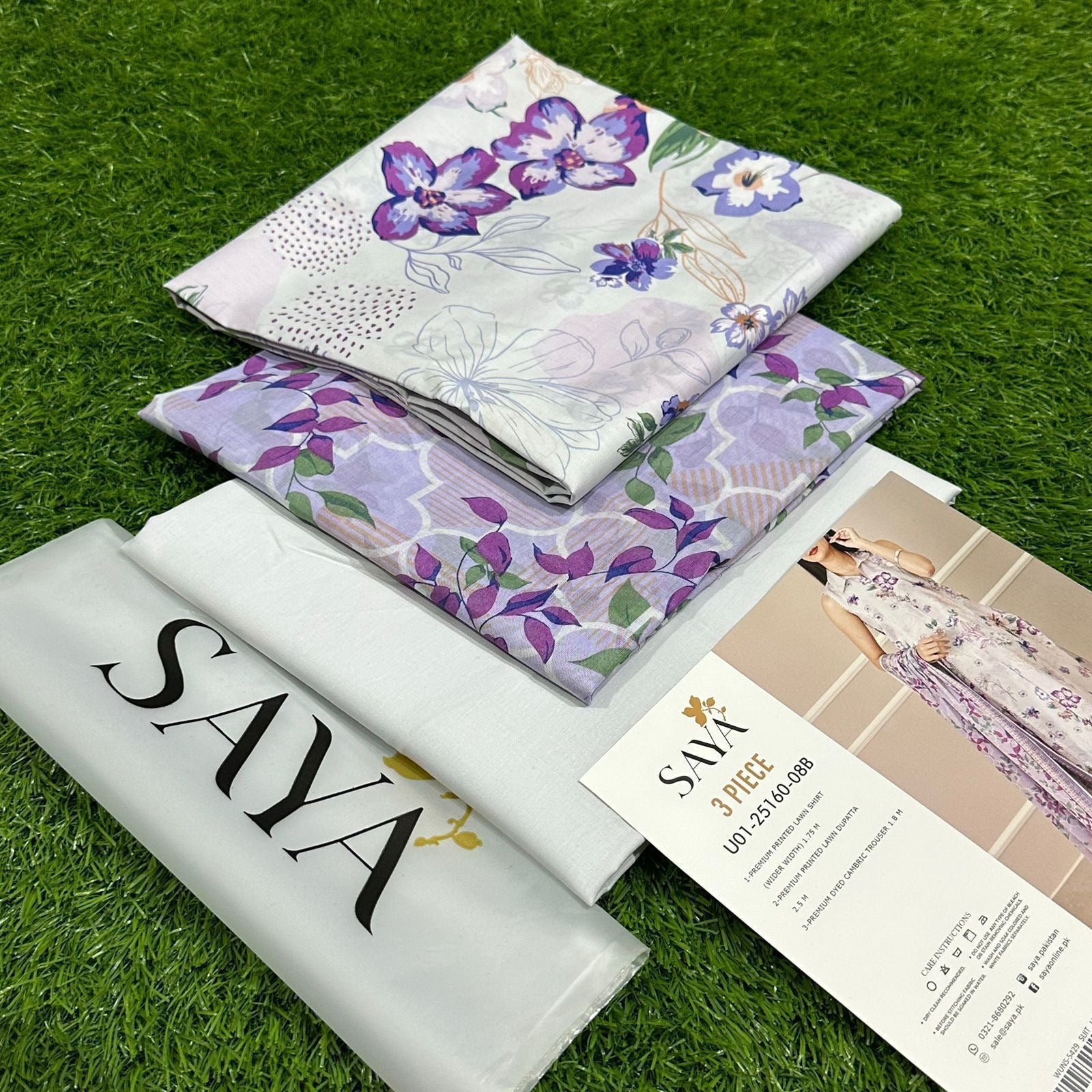 SAYA |3| PCS LAWN UNSTITCH