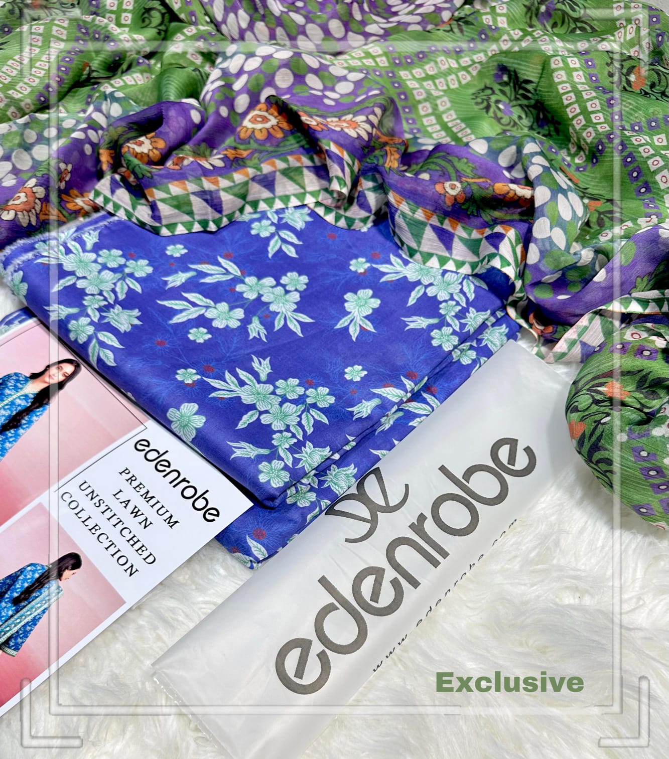 EDENROBE |3| PCS UNSTITCHED