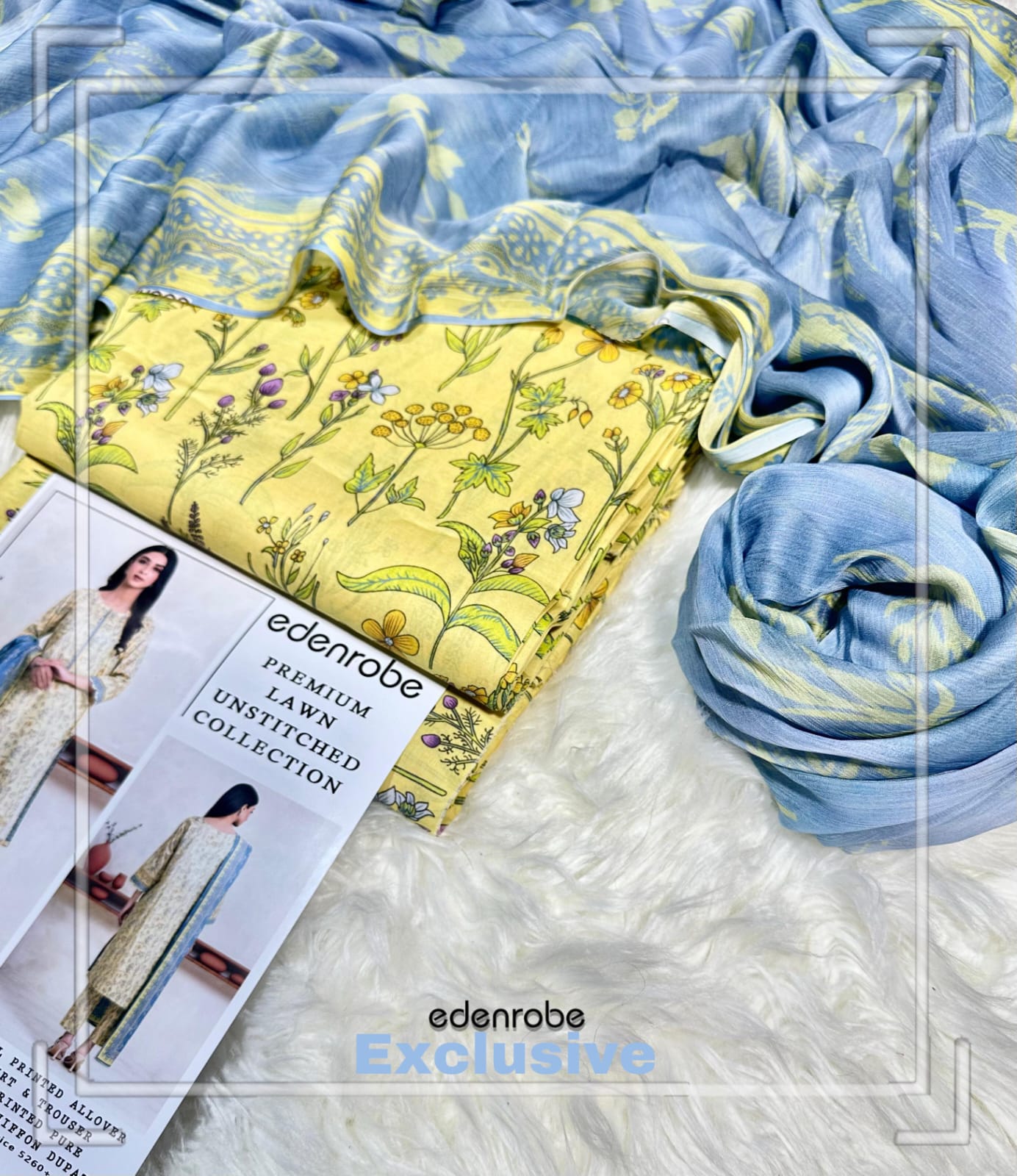 EDENROBE |3| PCS UNSTITCHED
