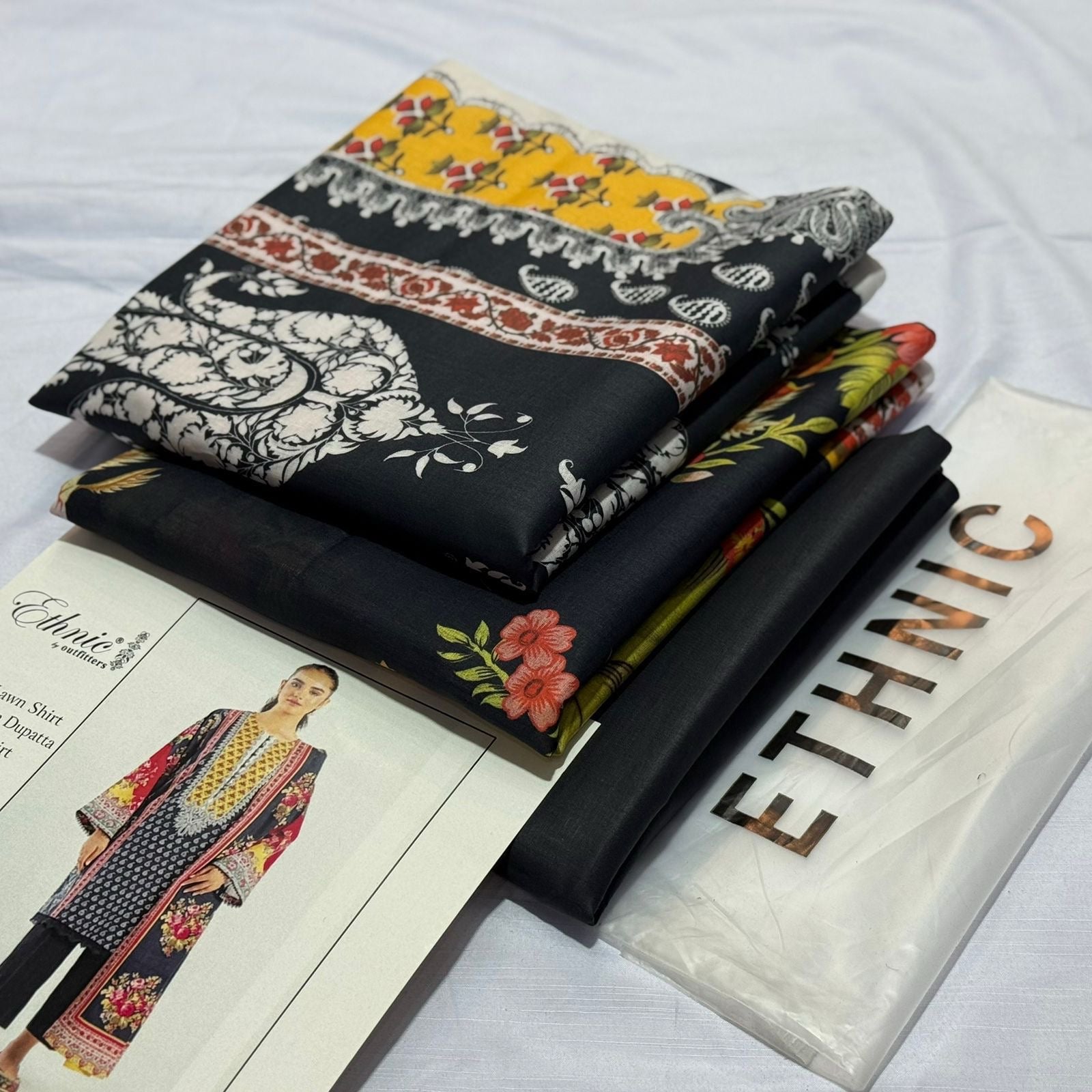 ETHNIC |3| PCS LAWN UNSTITCH