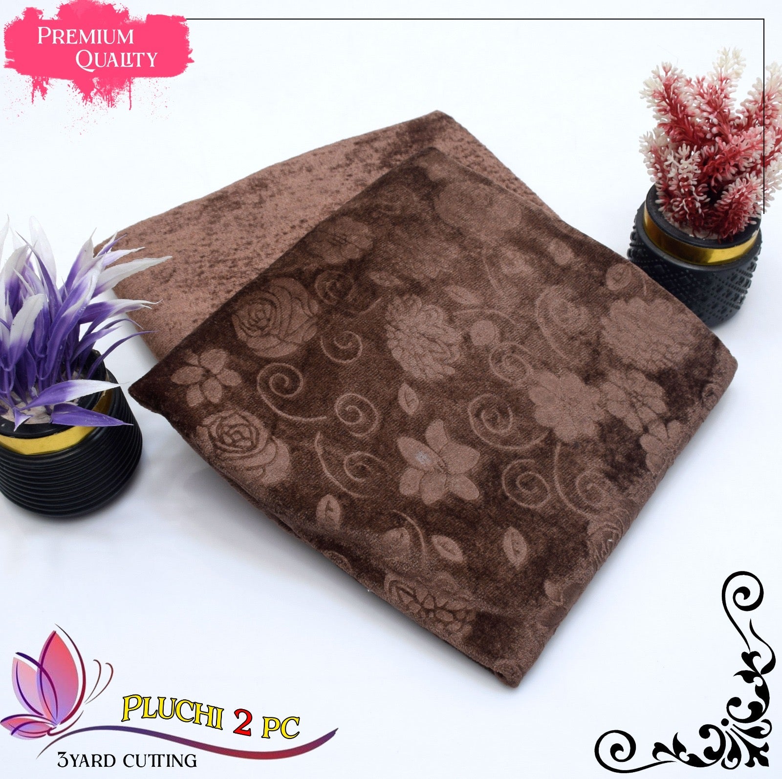 VELVET PLUCHI |2| PCS UNSTITCHED
