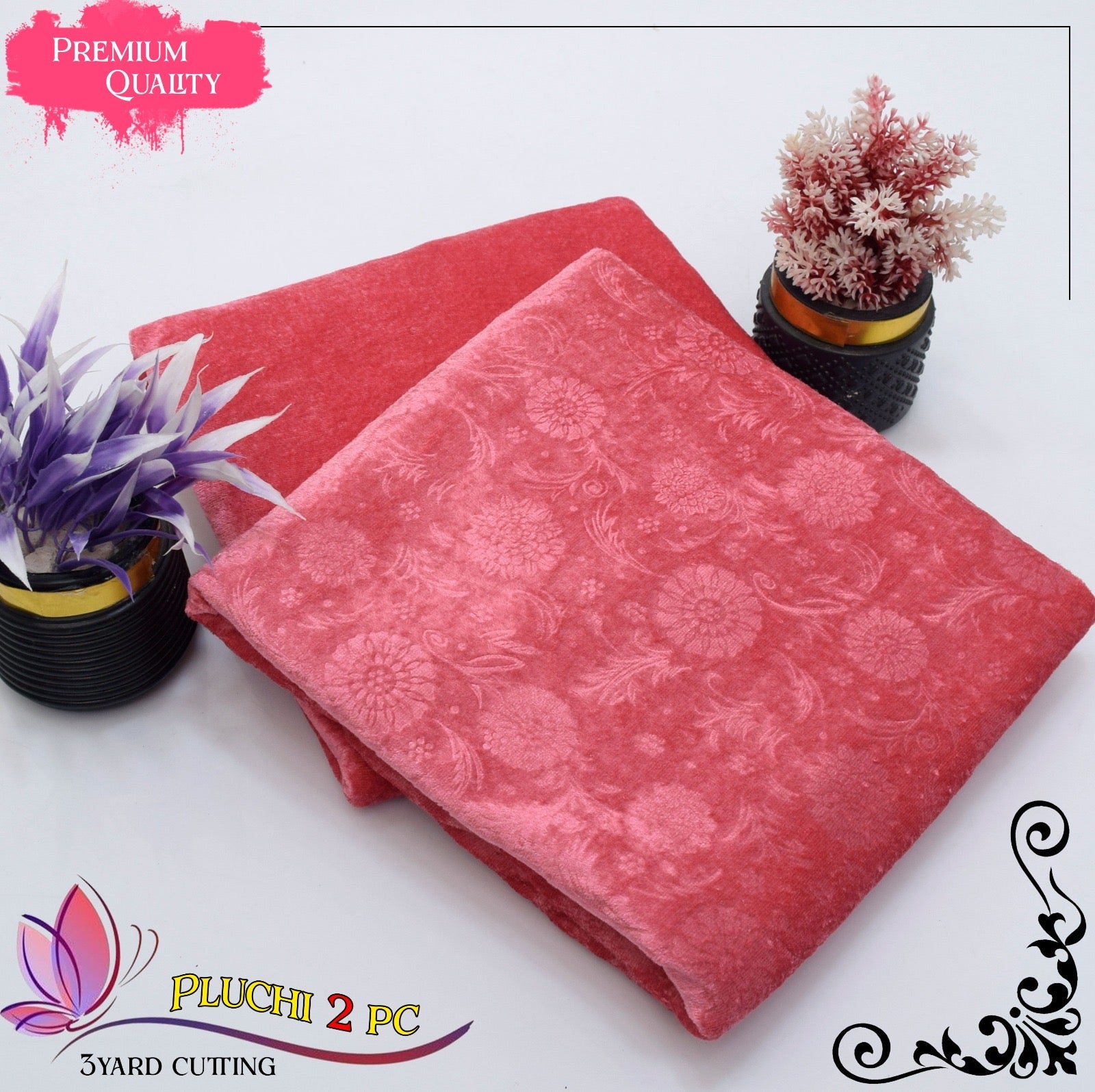 VELVET PLUCHI |2| PCS UNSTITCHED