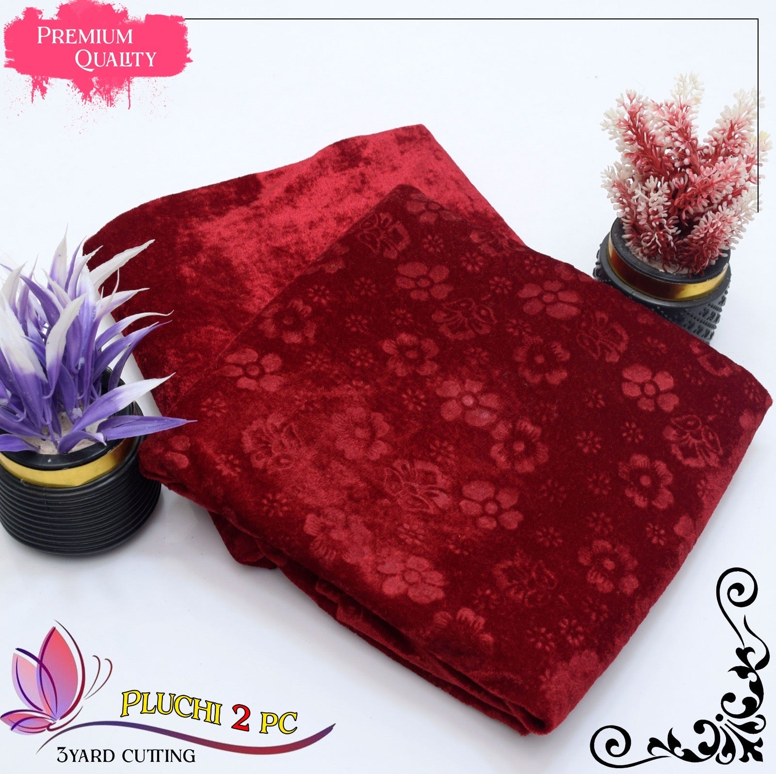 VELVET PLUCHI |2| PCS UNSTITCHED