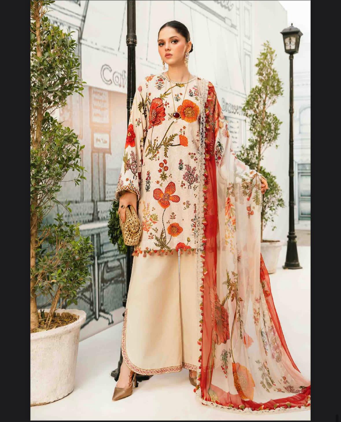 MARIA B |3| PCS LAWN UNSTITCHED