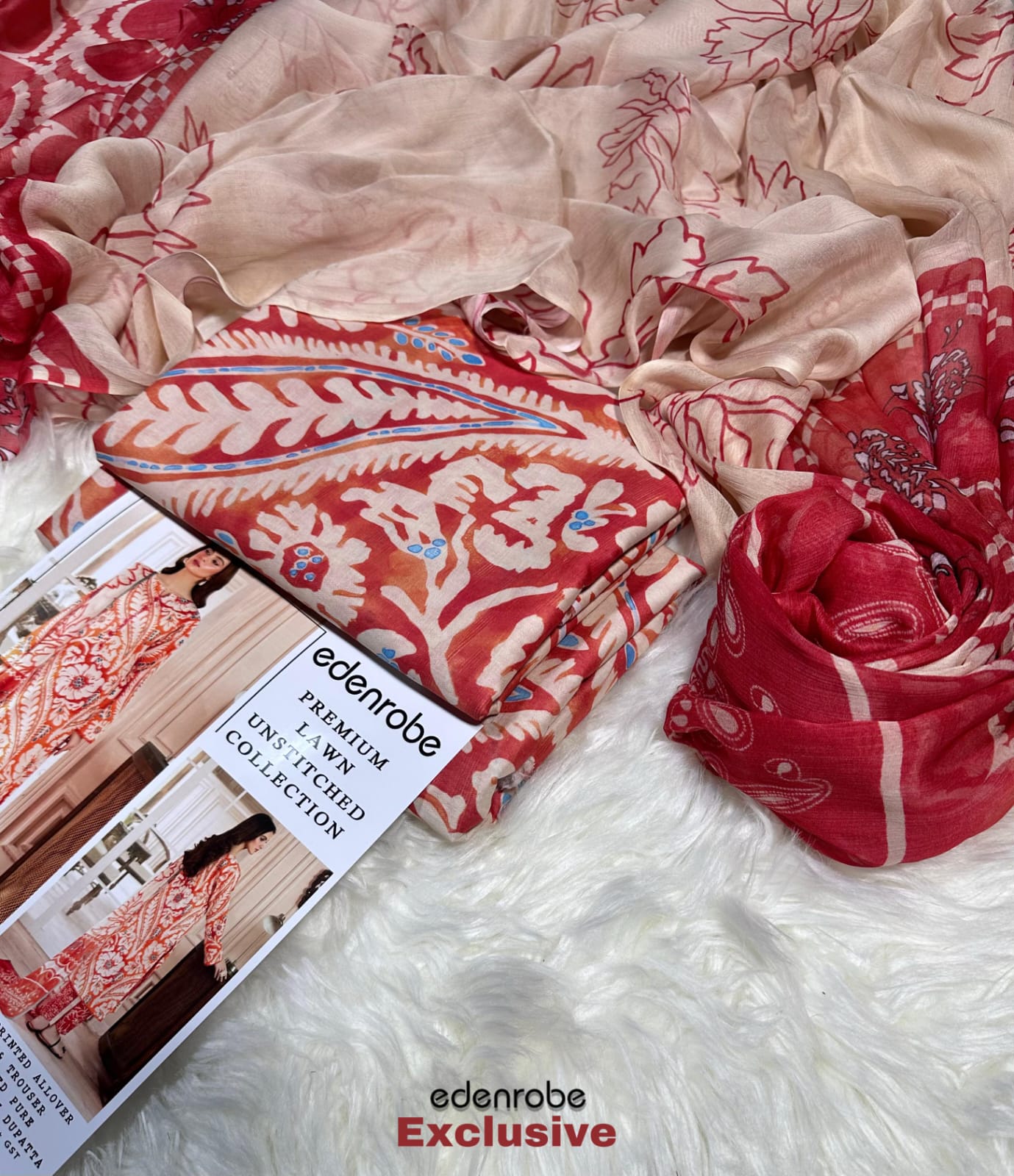 EDENROBE |3| PCS UNSTITCHED