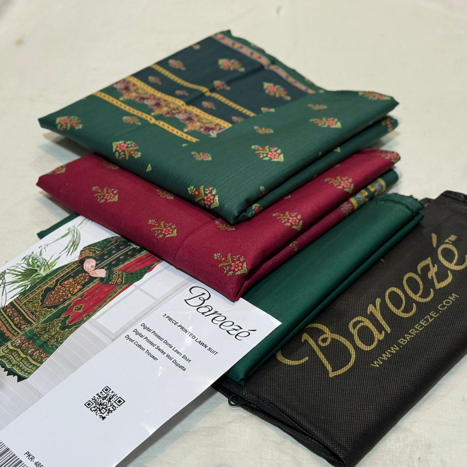 BAREEZE |3| PCS LAWN UNSTITCH