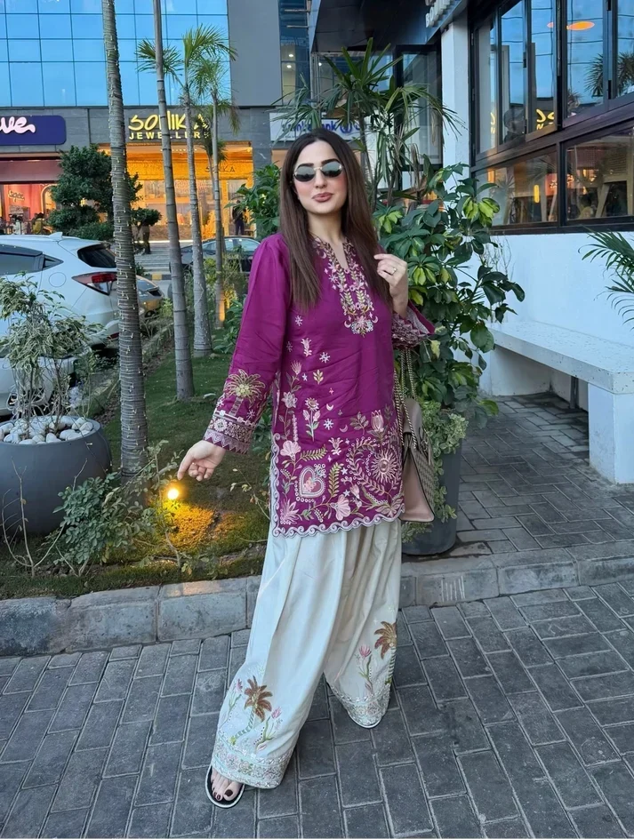 Dhanak Fabric - 2 Piece Unstitched Embroidered Dress