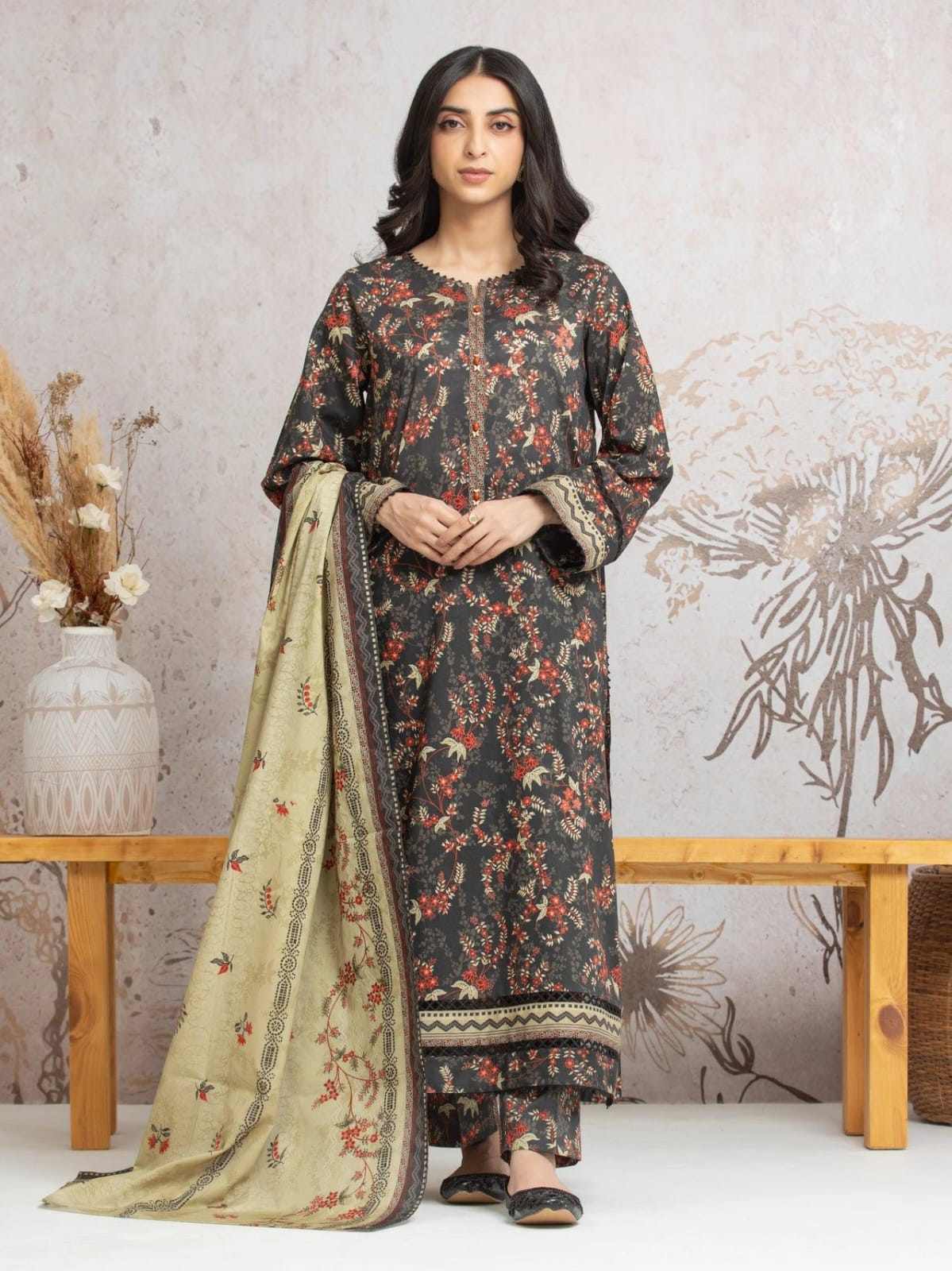 EDENROBE |3| PCS UNSTITCHED