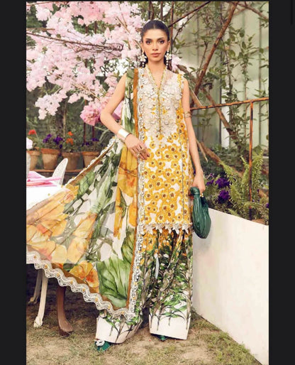 MARIA B Lawn Printed 3Piece D-004