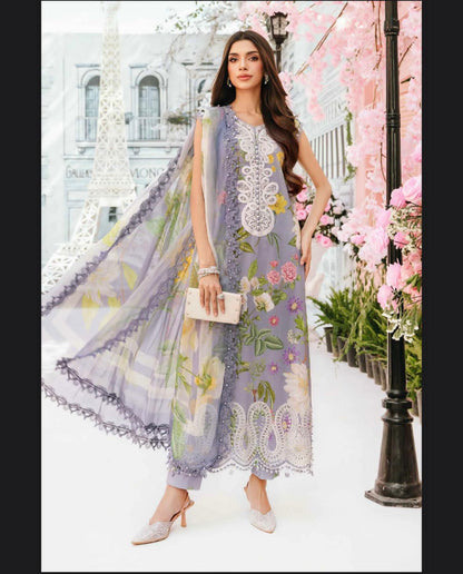 MARIA B Lawn Printed 3Piece D-001