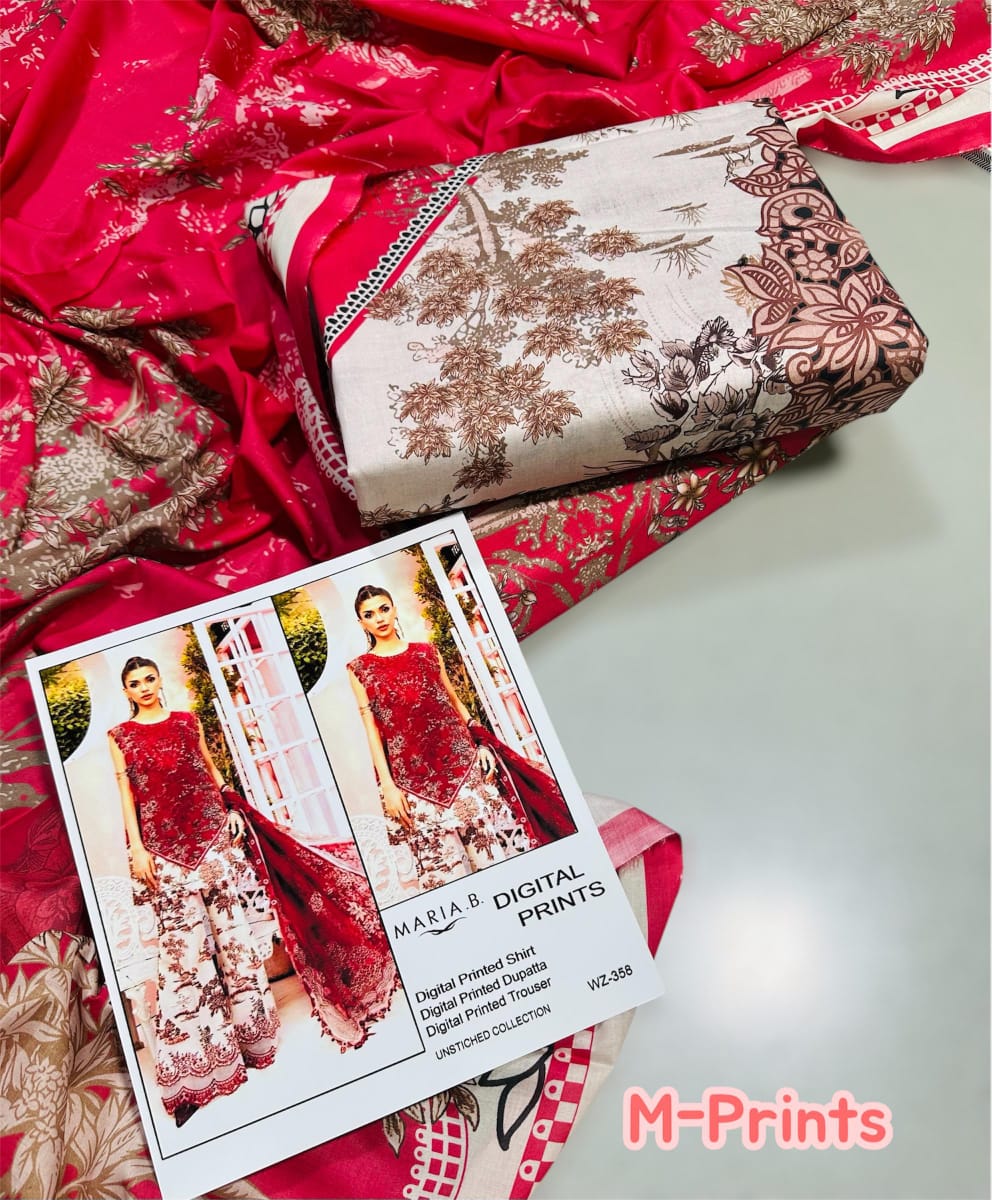 MARIA B Lawn Printed 3Piece D-005