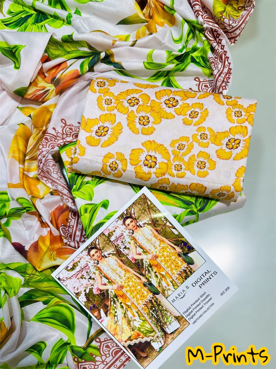 MARIA B Lawn Printed 3Piece D-004