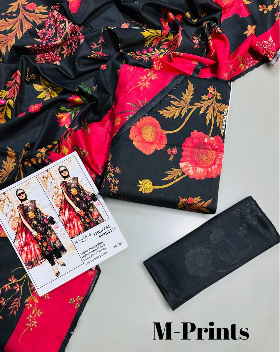 MARIA B Lawn Printed 3Piece D-002