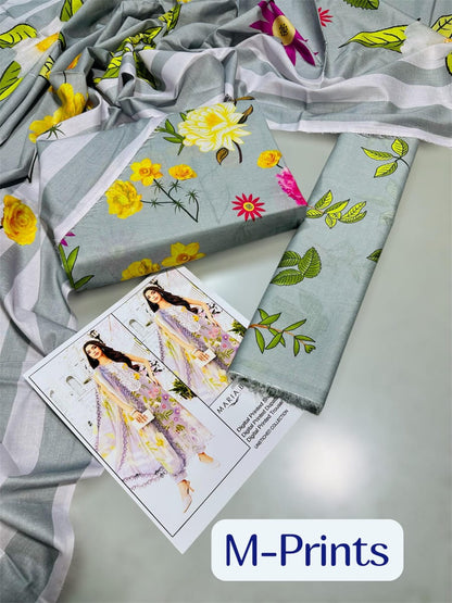 MARIA B Lawn Printed 3Piece D-001