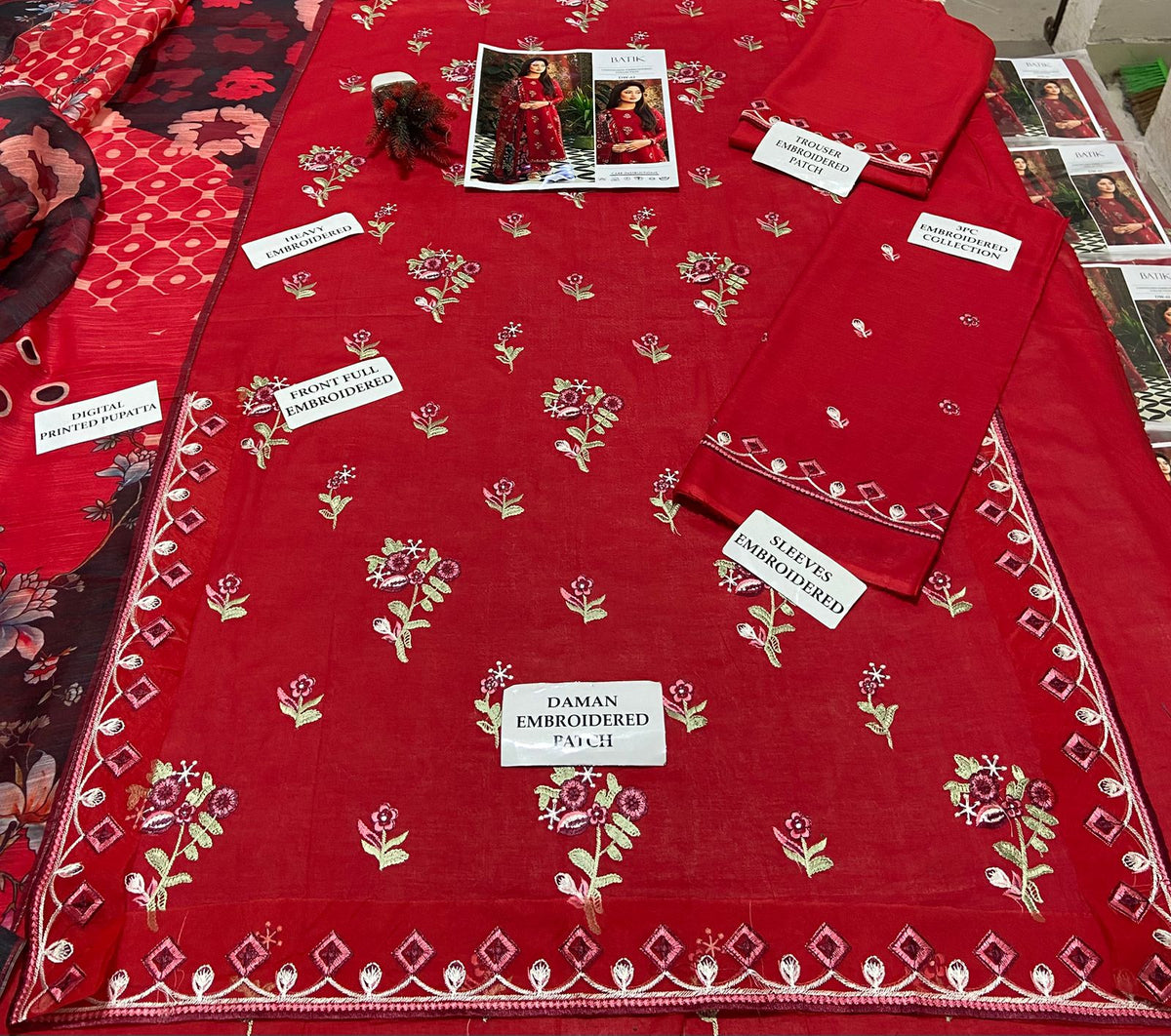 BATIK BY CA'3 PCS UNSTITCHED