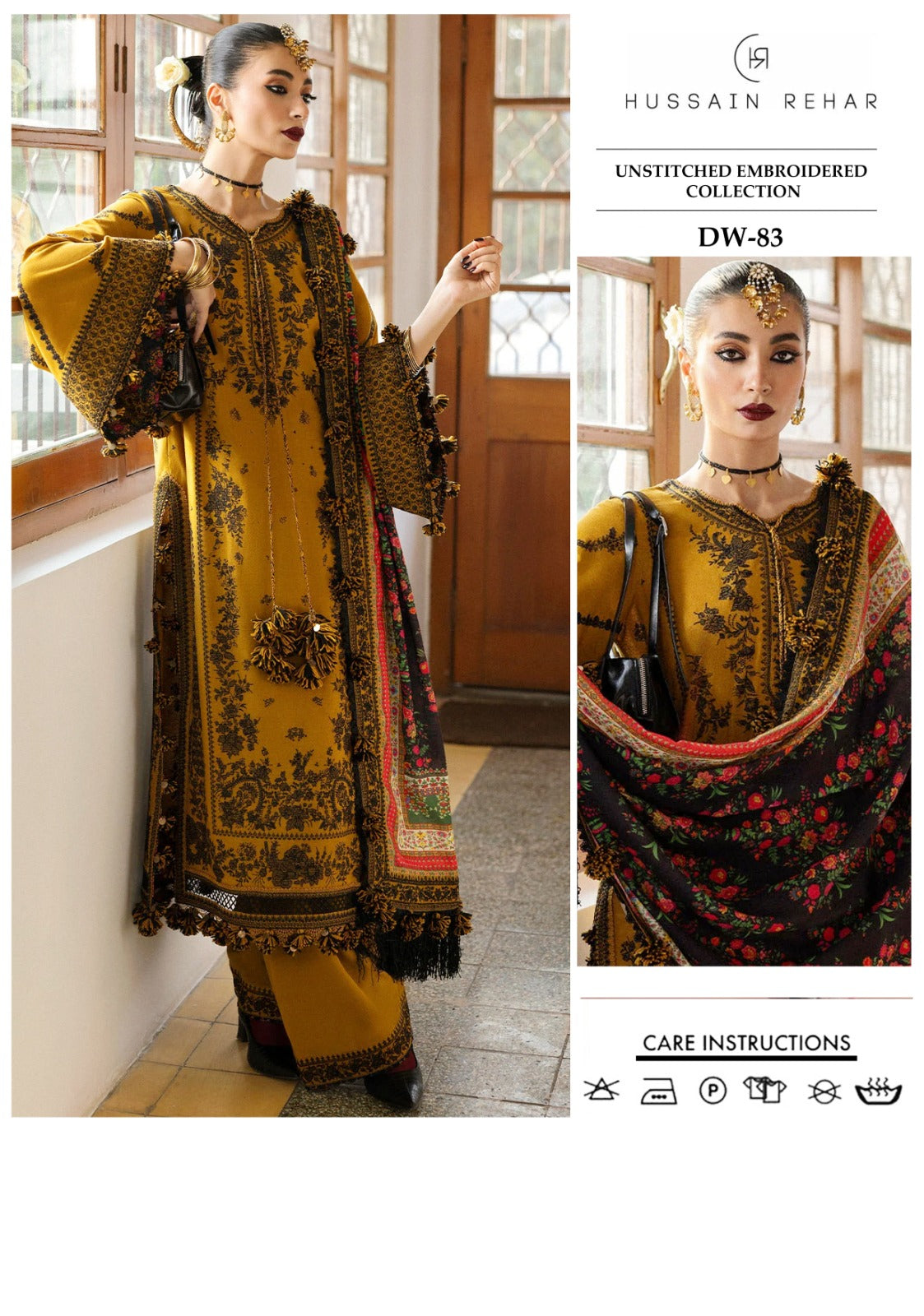 HUSSAIN REHAR BY CA'3 PCS UNSTITCHED