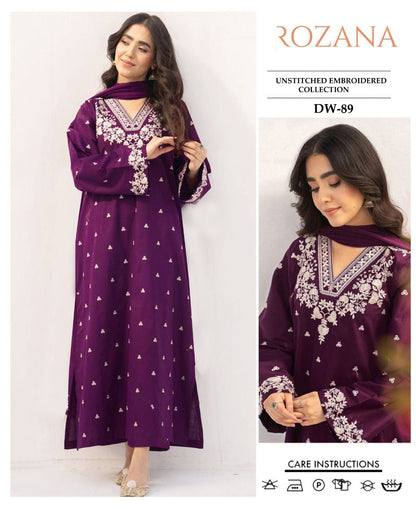 ROZANA BY CA'3 PCS UNSTITCHED