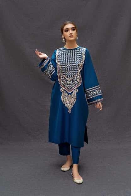 BT 69-2 Piece Unstitched Heavy Embroidered Lawn Suit