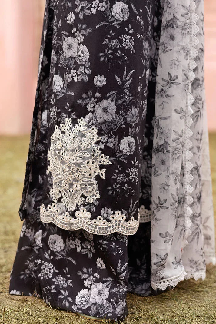 3 Piece - Unstitched Printed Lawn Fabric
