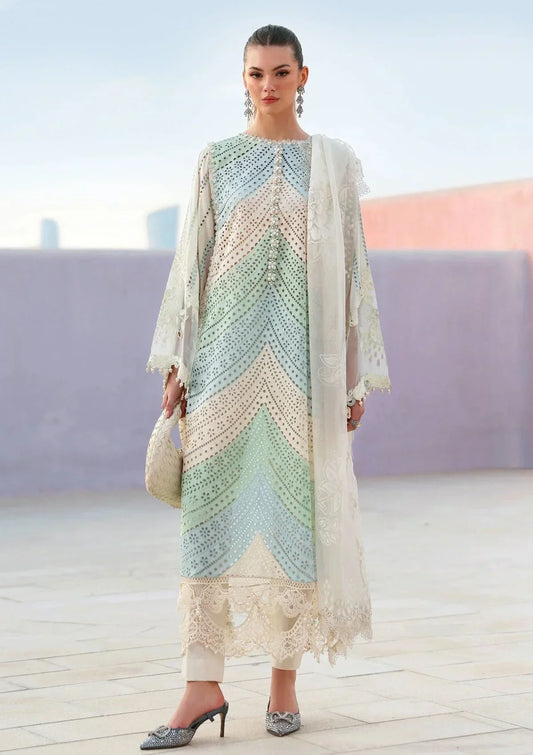 MB-2805 B-3 Piece - Lawn - Unstitched Chicken Kari Embroidered Suit